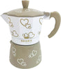 Moka Bavaria My Love Bianca e Beige a Cuori SILHOUETTE Caffettiera 1 Tazza In Alluminio Cuore di Pietra Moka Classica MOKA CAFFE' L'Orchidea - Siderno, Commerciovirtuoso.it