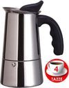Moka-Espresso-Maker-Caffettiera-Macchinetta-Caffe'-Caffè-4-Tazze-Acciaio-Inox