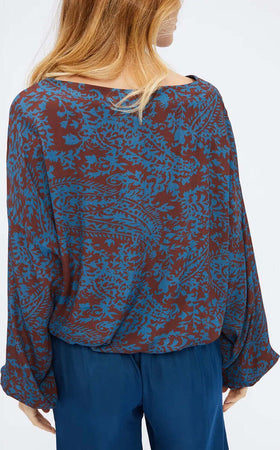 Moki-B | Blusa Fantasia Paisley Da Donna Camicia Blusa Fantasia Scollo Rotondo Moda/Donna/Abbigliamento/T-shirt top e bluse/Bluse e camicie You Store - Messina, Commerciovirtuoso.it