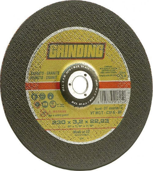 Mola abrasiva per il taglio di granito a centro depresso Ø 230 mm Fai da te/Utensili elettrici e a mano/Accessori per utensili elettrici/Lame/Dischi diamantati La Zappa - Altamura, Commerciovirtuoso.it