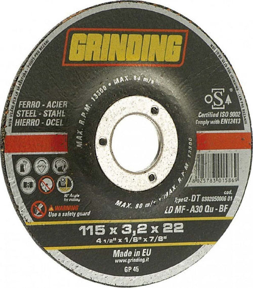 Mola abrasiva per taglio di ferro e materiali ferrosi a centro depresso Fai da te/Utensili elettrici e a mano/Accessori per utensili elettrici/Lame/Dischi diamantati La Zappa - Altamura, Commerciovirtuoso.it