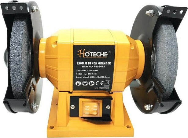 Mola-Da-Banco-150-W-Smerigliatrice-.-Doppia-Pietra-Disco-150mm-Grana-Fine-E-Grosso-Hoteche