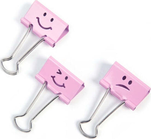 Molle fermacarte - 19 mm - emoji rosa - Rapesco - conf. 20 pezzi Cancelleria e prodotti per ufficio/Archivio ufficio e accessori per scrivania/Nastri colle elastici e graffette/Graffette molle fermacarte e anelli Eurocartuccia - Pavullo, Commerciovirtuoso.it