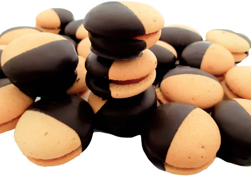 Monacino Biscotto Artigianale Da Thè Tipico Calabrese - 550g Biscotti Ricoperti Di Cioccolato Con Ripieno All'albicocca Pasticceria Gardenia