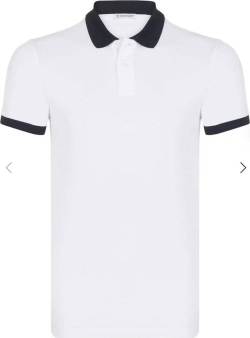 MONCLER Polo Classic Uomo 100% Cotone Manche Corte Polo Classica Slim Fit Ricamo con logo MONCLER Scritta sul Colletto polo moncler Euforia - Bronte, Commerciovirtuoso.it