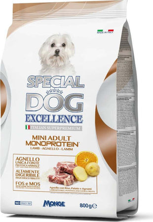 MONGE-Crocchette-cane-SPECIAL-DOG-EXCELLENCE-agnello-Sacchetto-800-gr