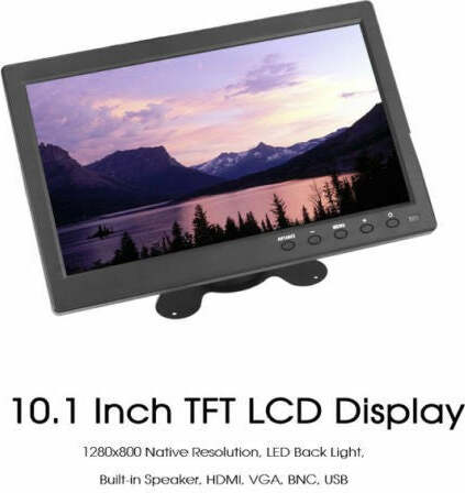 Monitor HDMI Schermo LCD TFT 10.1 POLLICI 1080p Altoparlante Integrato VGA BNC USB Elettronica/Informatica/Monitor Zencoccostore - Formia, Commerciovirtuoso.it