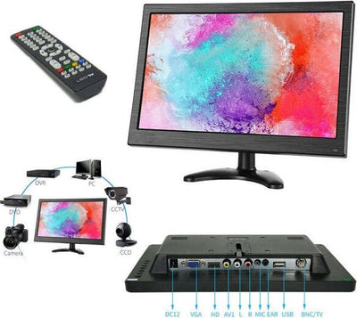 Monitor-Hdmi-Vga-Schermo-Lcd-Tft-13.3-Pollici-1080p-Altoparlante-Bnc-Usb-Rca