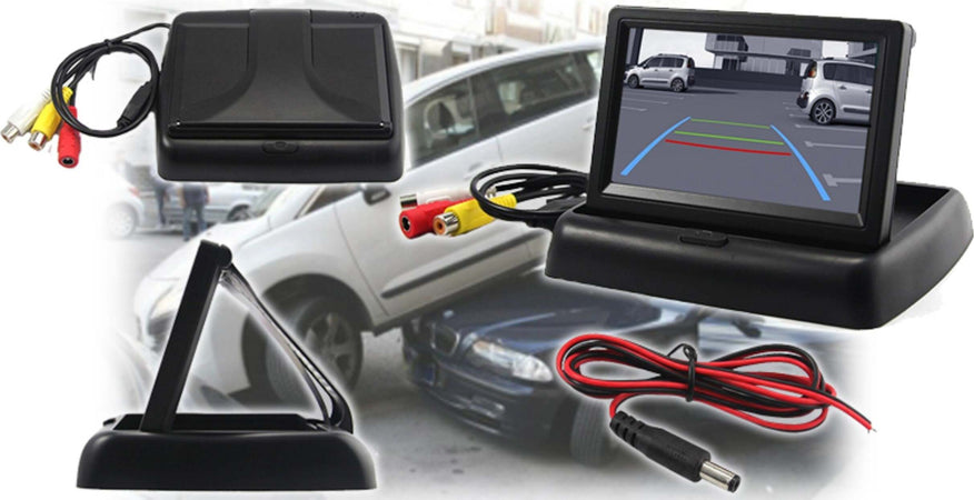 MONITOR LCD A SCOMPARS TFT 4.3” A COLORI AUTO CAMPER PER TELECAMERA RETROMARCIA  Trade Shop italia - Napoli, Commerciovirtuoso.it