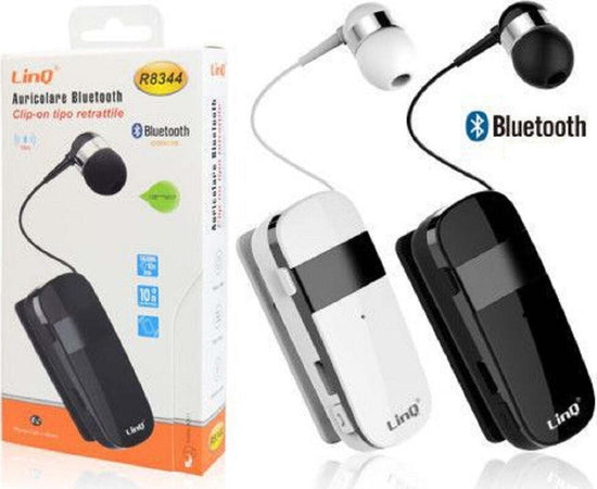 Mono Auricolare Stereo Bluetooth Con Clip-on Retrattile R8344 Autonomia 10 Ore Elettronica/Cuffie auricolari e accessori/Cuffie/Cuffie In-Ear Trade Shop italia - Napoli, Commerciovirtuoso.it