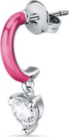 Mono-orecchino-LA-PETITE-STORY-fuxia-/-cuore-bianco
