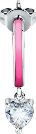 Mono-orecchino-LA-PETITE-STORY-fuxia-/-cuore-bianco