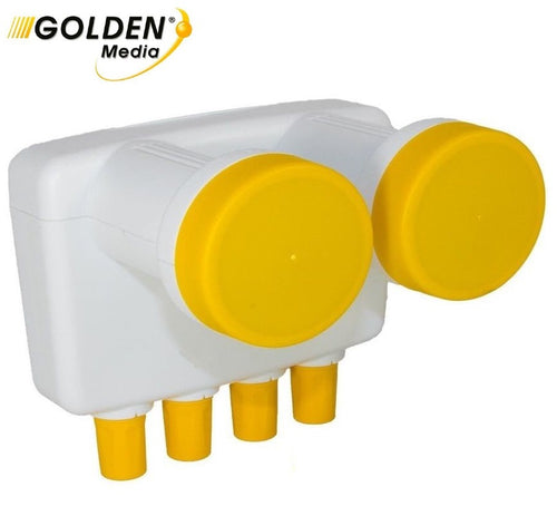LNB Monoblocco Quad Astra/Hotbird 0.1dB GOLDEN MEDIA