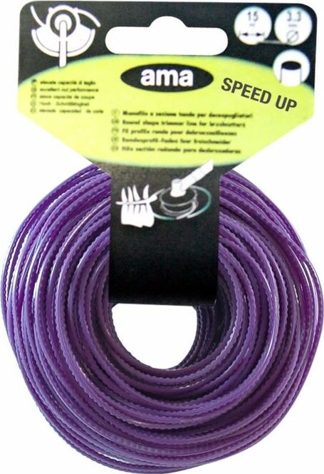 Filo per decespugliatore da 15m sezione quadrata seghettata Ø 4mm