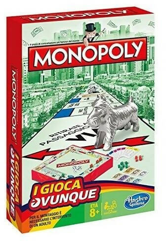 Monopoly HASBRO da viaggio versione Travel Gioco da tavolo Monopoli da portare in giro Gioca ovunque