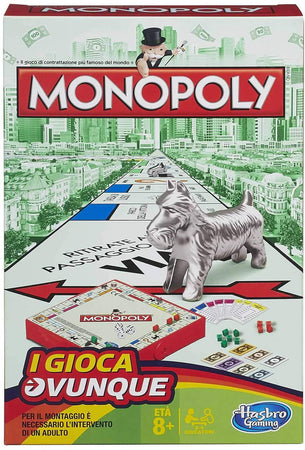Monopoly HASBRO da viaggio versione "Travel" Gioco da tavolo Monopoli da portare in giro Gioca ovunque