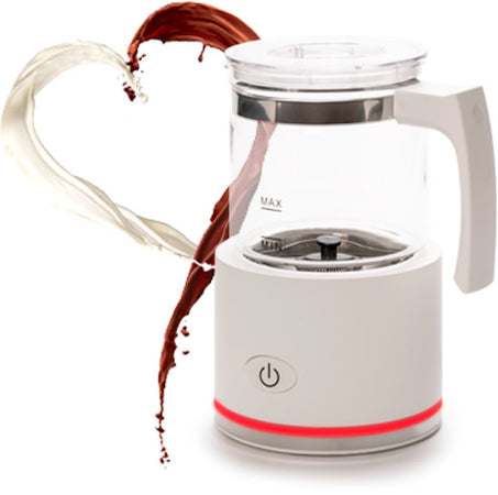 Montalatte Automatico in Vetro Temperato schiuma il latte a caldo e freddo Ita