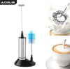 Montalatte-Elettrico-a-batteria-2-in-1-Aorlis-in-Acciaio-Pratico-Mixer-con-base