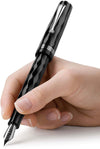 MONTEGRAPPA Penna stilografica Brenta nera sfaccettata stile vintage ISRBT3IC