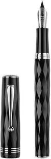 MONTEGRAPPA Penna stilografica Brenta nera sfaccettata stile vintage ISRBT3IC
