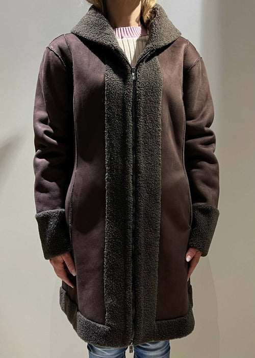 Montone marrone ww18200 Moda/Donna/Abbigliamento/Giacche e cappotti/Cappotti Kanal 32 - Santa Maria di Licodia, Commerciovirtuoso.it
