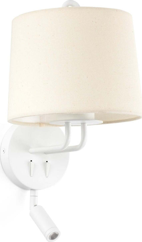 MONTREAL Lampada da parete con lettore bianca/beige Illuminazione/Illuminazione per interni/Illuminazioni per pareti/Applique Led Mall Home - Napoli, Commerciovirtuoso.it