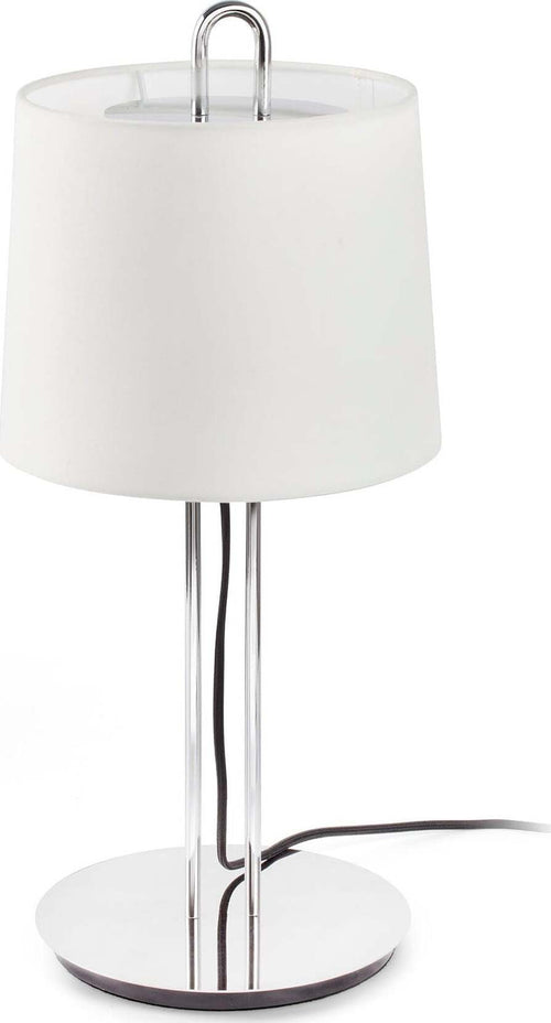 MONTREAL Lampada da tavolo chrome/bianca Illuminazione/Illuminazione per interni/Lampade/Lampade da tavolo e abat-jour Led Mall Home - Napoli, Commerciovirtuoso.it