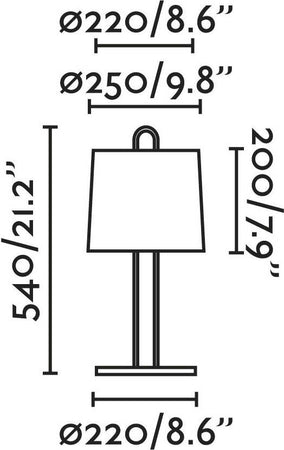 MONTREAL Lampada da tavolo chrome/nera Illuminazione/Illuminazione per interni/Lampade/Lampade da tavolo e abat-jour Led Mall Home - Napoli, Commerciovirtuoso.it