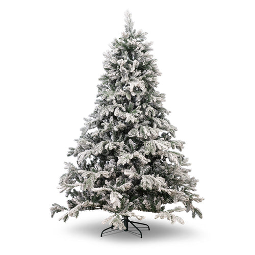Albero di natale innevato Monviso con PE Effetto Real Touch + Flock