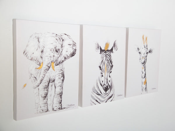 Quadro Childhome Dipinto a Olio Giraffa + Olio