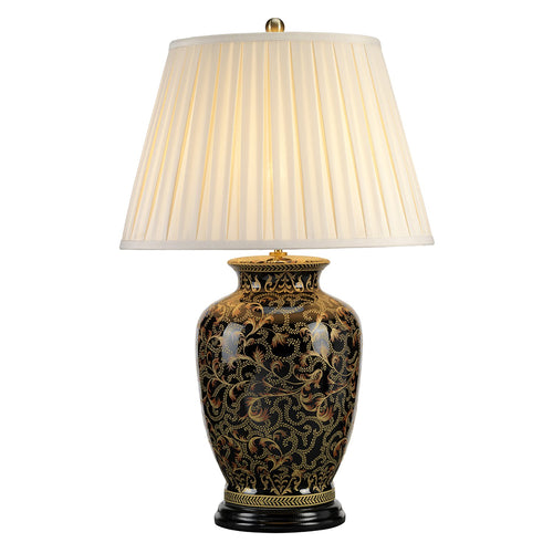 Lampada Da Scrivania Contemporanea Morris Porcellana Oro E Nero 1 Luce E27