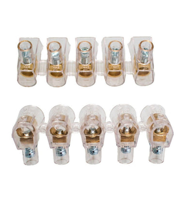 Morsetti Terminali Unipolari Morsettiera 2 Stecche Da 5pezzi Sezione 10mm² 83319