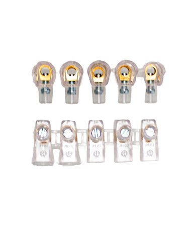 Morsetti Unipolari Terminali Morsettiera 2 Stecche Da 5 Pezzi Sezione 4mm² 83318