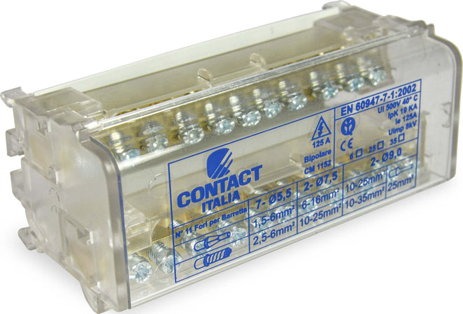 Morsettiere di distribuzione bipolari/tetrapolari, per collegamento cavi elettrici Fai da te/Materiale elettrico/Cablaggio di superficie/Morsettiere La Zappa - Altamura, Commerciovirtuoso.it