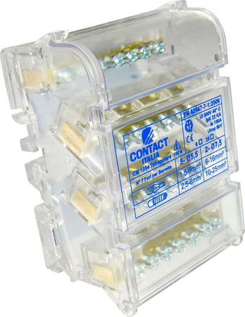 Morsettiere di distribuzione bipolari/tetrapolari, per collegamento cavi elettrici Fai da te/Materiale elettrico/Cablaggio di superficie/Morsettiere La Zappa - Altamura, Commerciovirtuoso.it