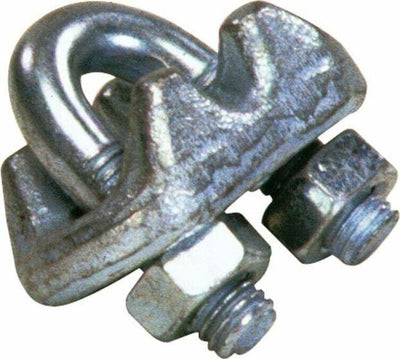 Morsetto a cavallotto zincato con base in ghisa Ø 10mm confezione da 10 pezzi