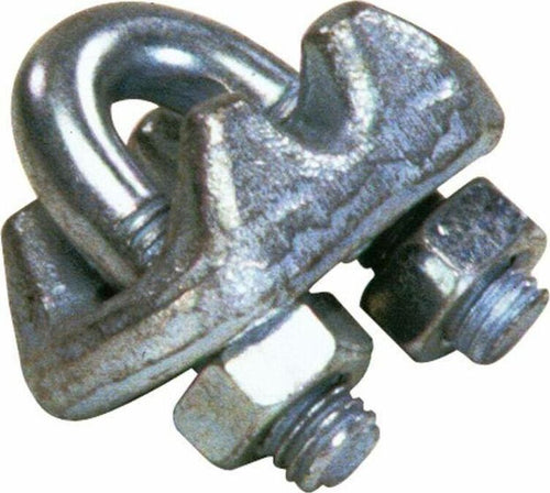 Morsetto a cavallotto zincato con base in ghisa Ø 5mm