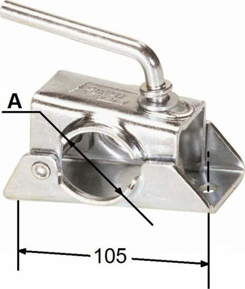 Morsetto di fissaggio regolabile per servotimone con Ø del tubo 35mm