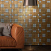 Piastrelle 3D Autoadesive in PET acustiche e isolanti 30x30cm (4mm spessore) MOSAICO GOLD SILVER - Eternal Parquet