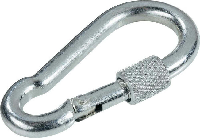 Moschettone Con Chiusura Acciaio Aggancio Di Sicurezza Con Ghiera A Vite 80 Mm Casa, arredamento e bricolage > Bricolage e fai da te > Moschettoni Trade Shop italia - Napoli, Commerciovirtuoso.it