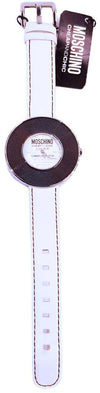 Moschino Orologio Donna it's Time for Miusic Summer Compilation Disco In Vinile Accessorio in Pelle per Lei Bianco e Nero MW0009