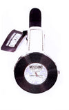 Moschino Orologio Donna it's Time for Miusic Summer Compilation Disco In Vinile Accessorio in Pelle per Lei Bianco e Nero MW0009