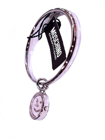 Moschino Orologio Donna su Bracciale Rigido in Acciaio Argentato Cheap and Chic Braccialetto Orologi per Lei