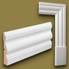 100ml di Mostrine e Battiscopa PREMIUM in legno MASSELLO mod. VITTORIANO 91x15 laccato bianco liscio