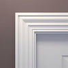 100ml di Mostrine e Battiscopa PREMIUM in legno MASSELLO mod. VITTORIANO 91x15 laccato bianco liscio
