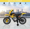 Moto-Cross-Elettrica-con-Rotelle-Giallo-per-Bambini-3-anni-e-più,-Batteria-6V-Velocità-2.5km/h,-102-x-53-x-66cm-WQ2301-043YLWQ2
