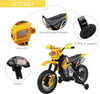Moto-Cross-Elettrica-con-Rotelle-Giallo-per-Bambini-3-anni-e-più,-Batteria-6V-Velocità-2.5km/h,-102-x-53-x-66cm-WQ2301-043YLWQ2