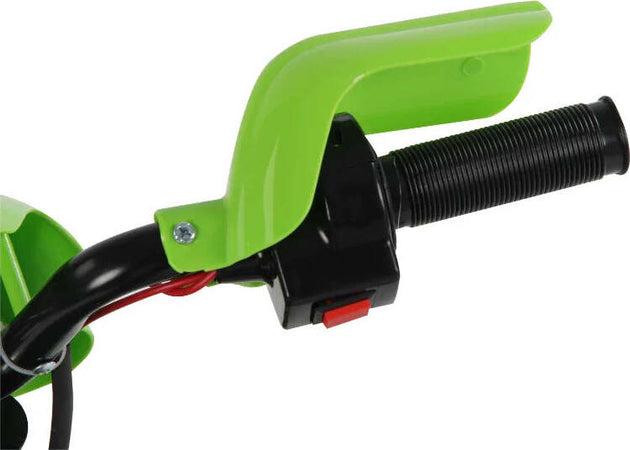 Moto-Cross-Elettrica-con-Rotelle-Verde-per-Bambini-3-anni-e-più,-Batteria-6V-Velocità-2.5km/h,-102-x-53-x-66cm-HJ6301-043GNHJ6