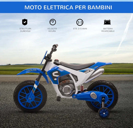 Moto-da-Cross-Elettrica-per-Bambini-da-3-5-Anni,-Batteria-12V-Ricaricabile-e-Rotelline-Rimovibili,-106.5x51.5x68cm,-Blu-QZ5370-165V90BUQZ5