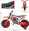 Moto-da-Cross-Elettrica-per-Bambini-da-3-5-Anni,-Batteria-12V-Ricaricabile-e-Rotelline-Rimovibili,-106.5x51.5x68cm,-Rosso-FT8370-165V90RDFT8